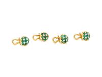 YELLOW GOLD, EMERALD, AND DIAMOND DRESS SET