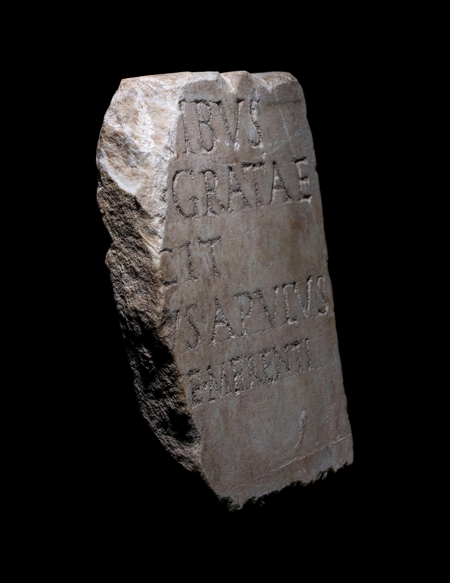 A Roman Marble Fragment with Latin Inscription