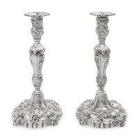 A Pair of Silver Candlesticks