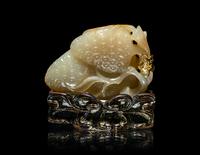 Two Chinese Jade Carvings of Fruits