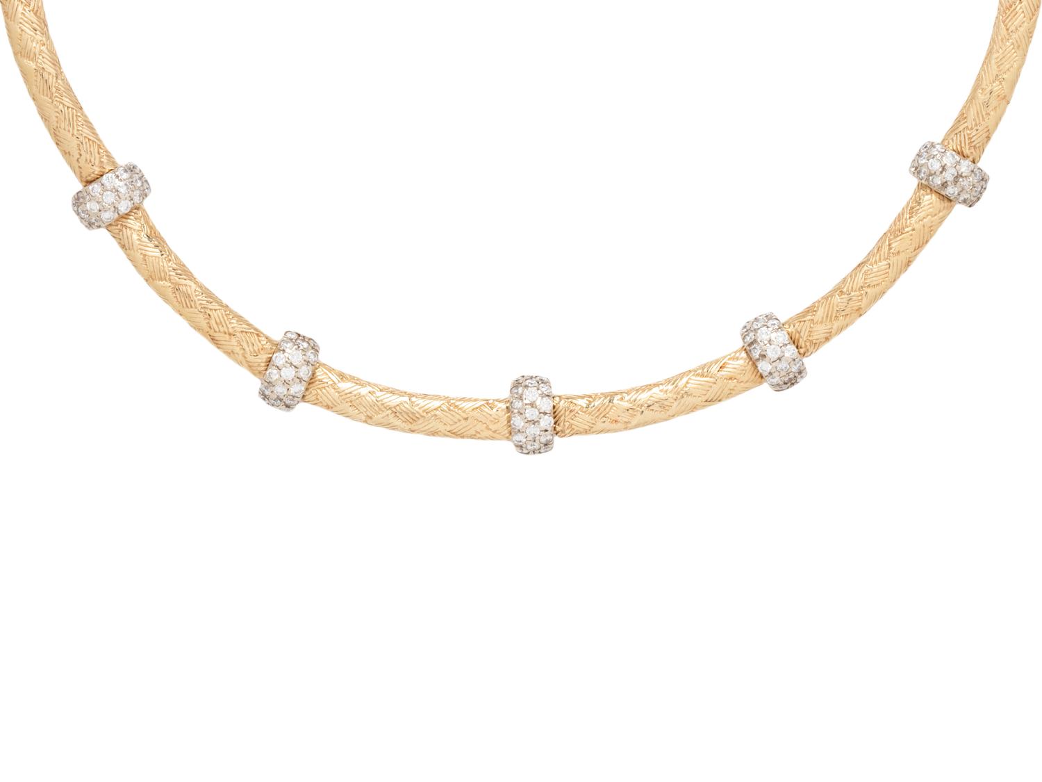 BICOLOR GOLD AND DIAMOND NECKLACE