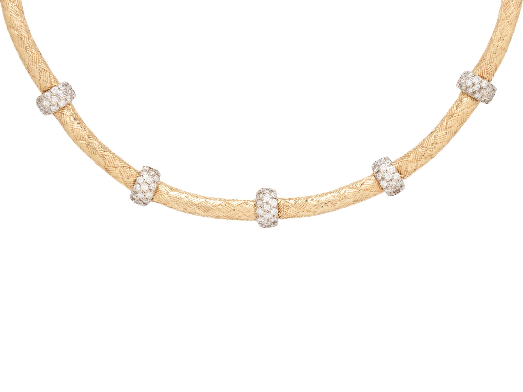 BICOLOR GOLD AND DIAMOND NECKLACE