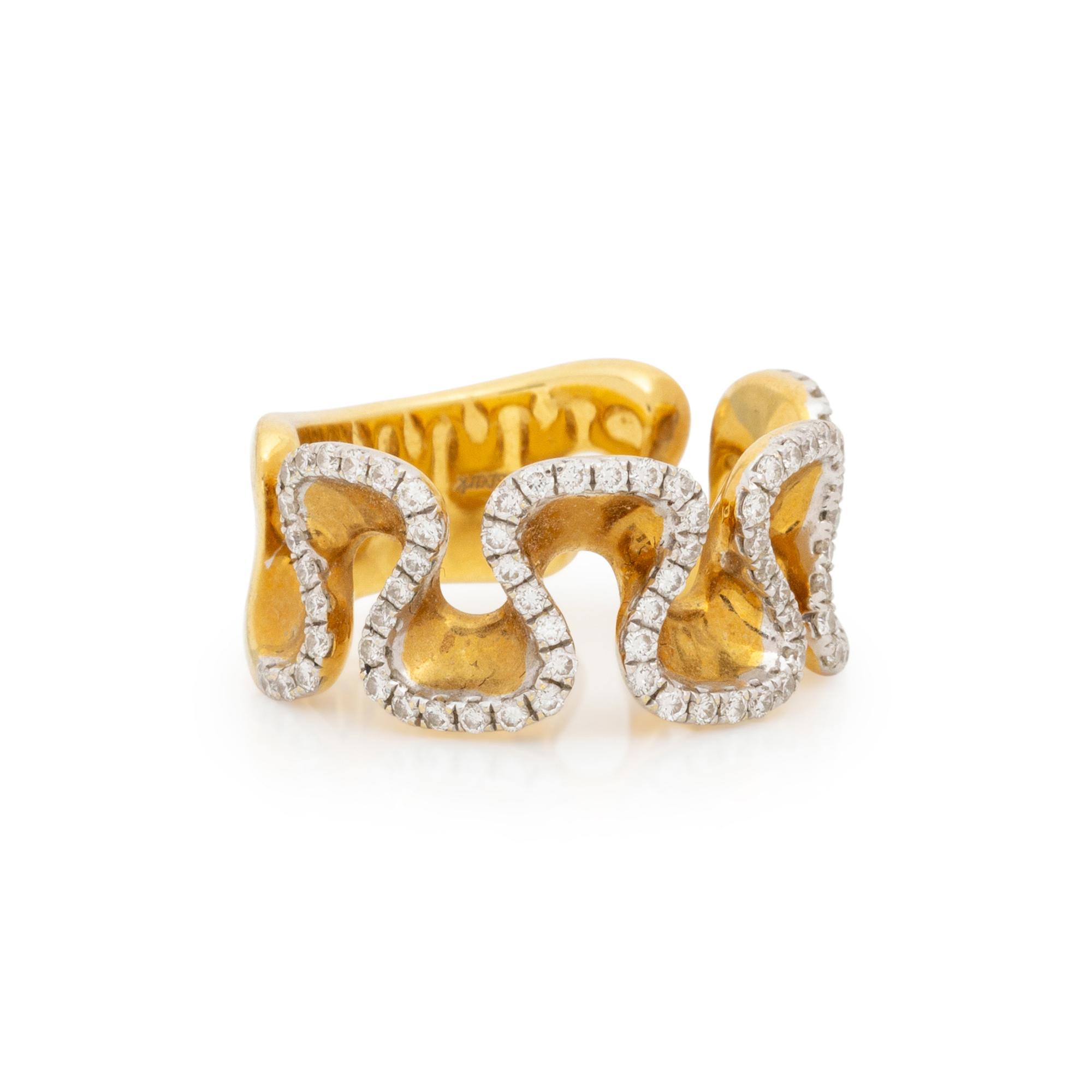 SPARK, YELLOW GOLD AND DIAMOND RING