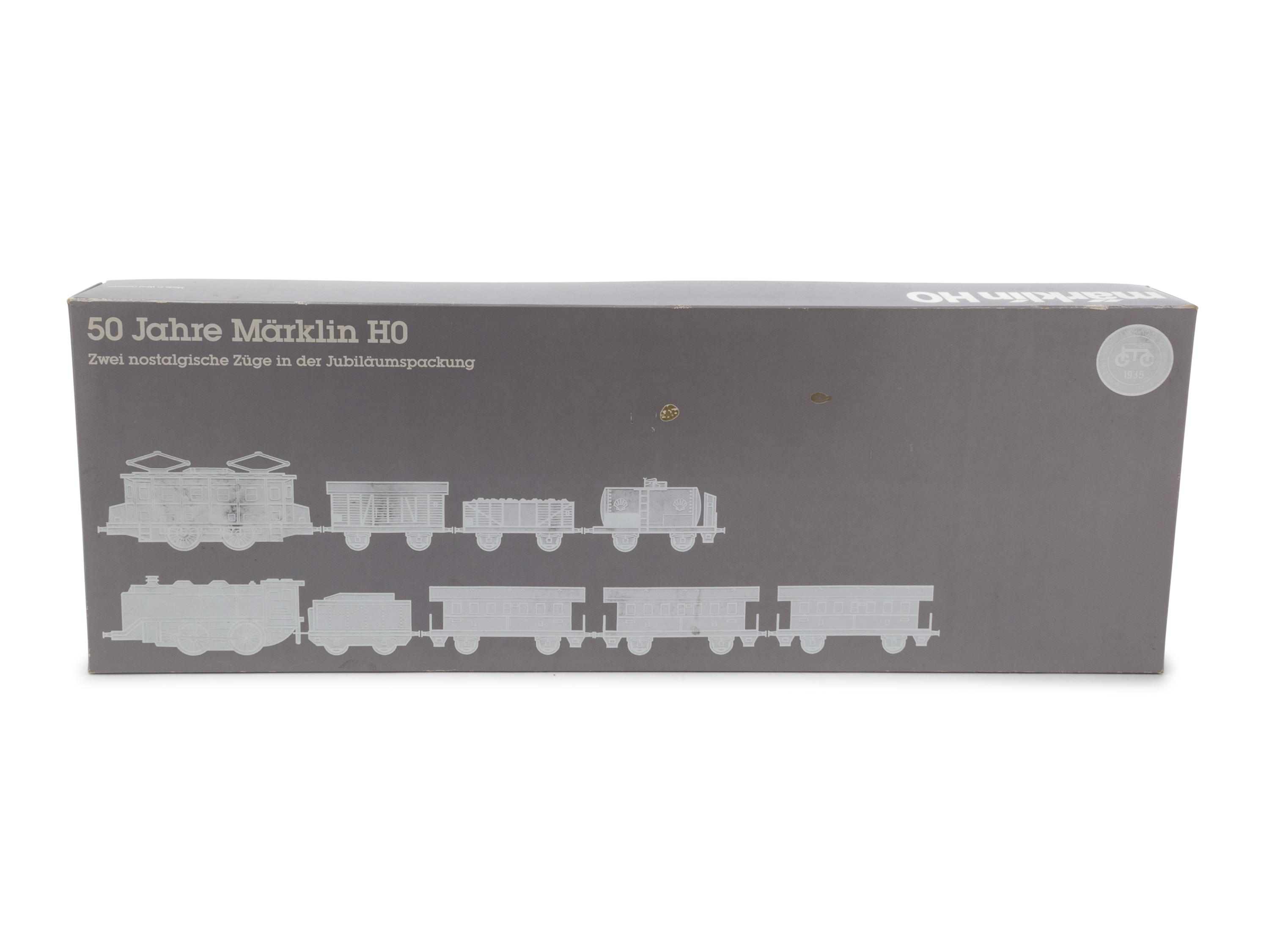 A Factory Boxed Marklin: 50th Anniversary Polychrome HO-Gauge Commemorative Set