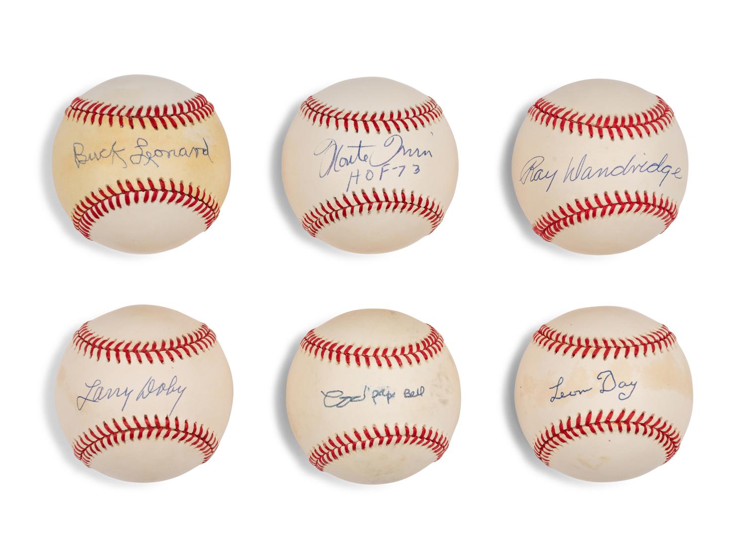 A Group of Negro League Legends Signed Autograph Baseballs
