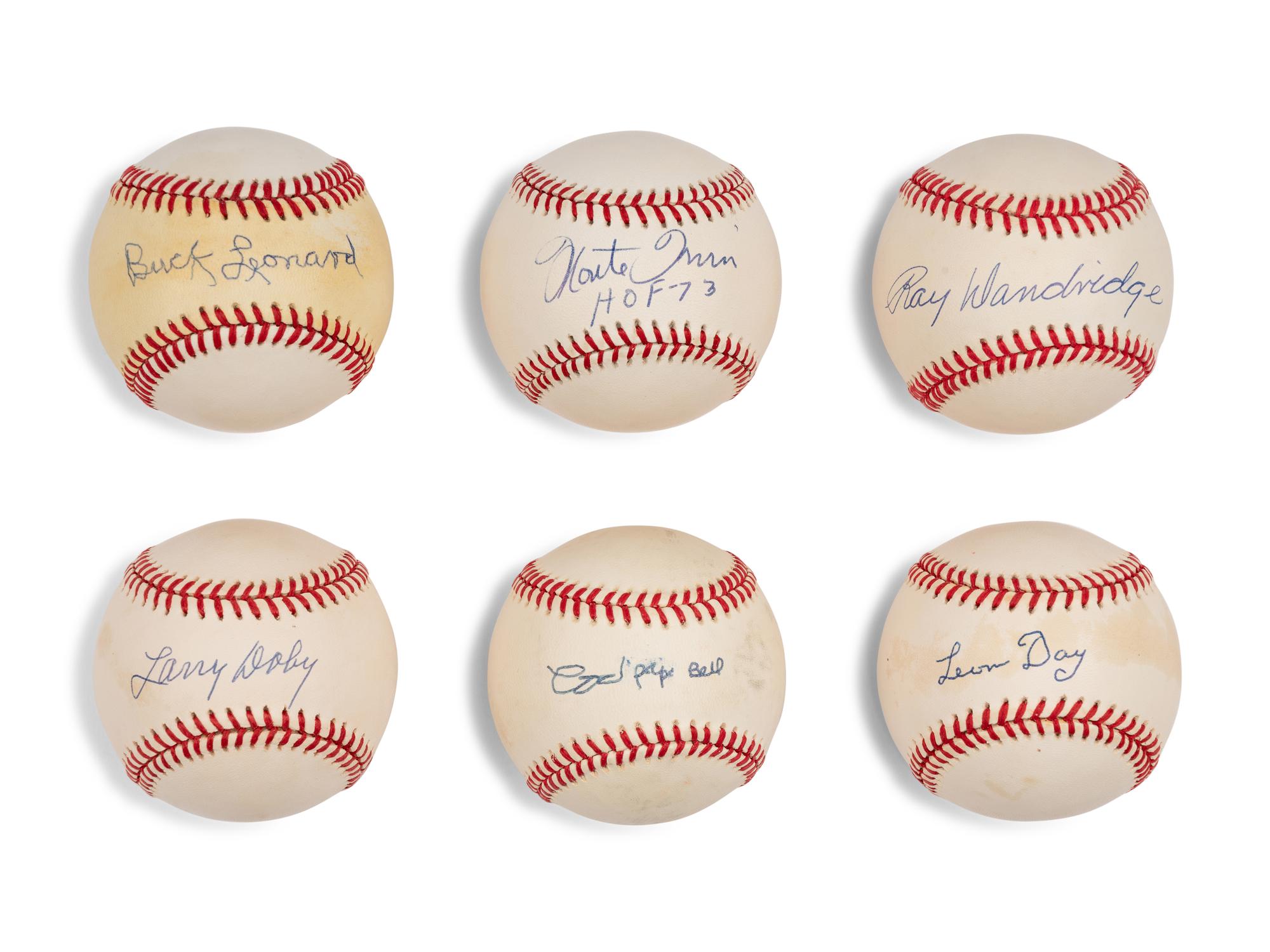 A Group of Negro League Legends Signed Autograph Baseballs