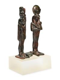 An Egyptian Bronze Dyad of Isis and Horus
