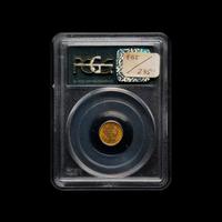 An 1853 Liberty Head $1 Gold Coin (PCGS AU58)