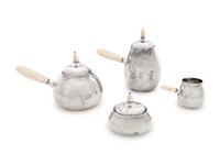 A Georg Jensen Silver Four-Piece Tea and Coffee Service