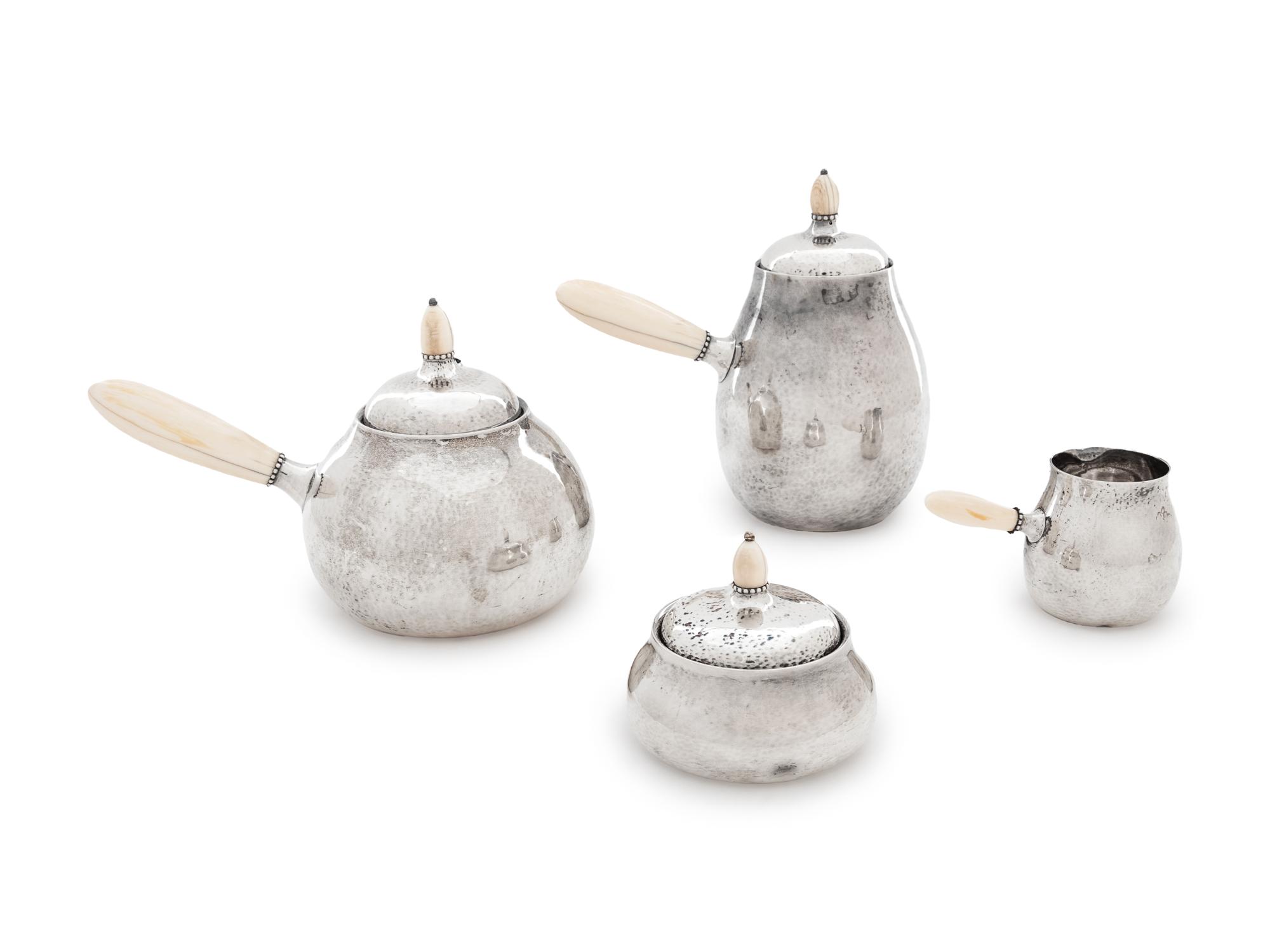 A Georg Jensen Silver Four-Piece Tea and Coffee Service
