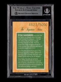 A 1991 Donruss Elite Signature Series Ryan Sandberg Signed Limited Baseball Card (BGS 8.5 NM-MT+)