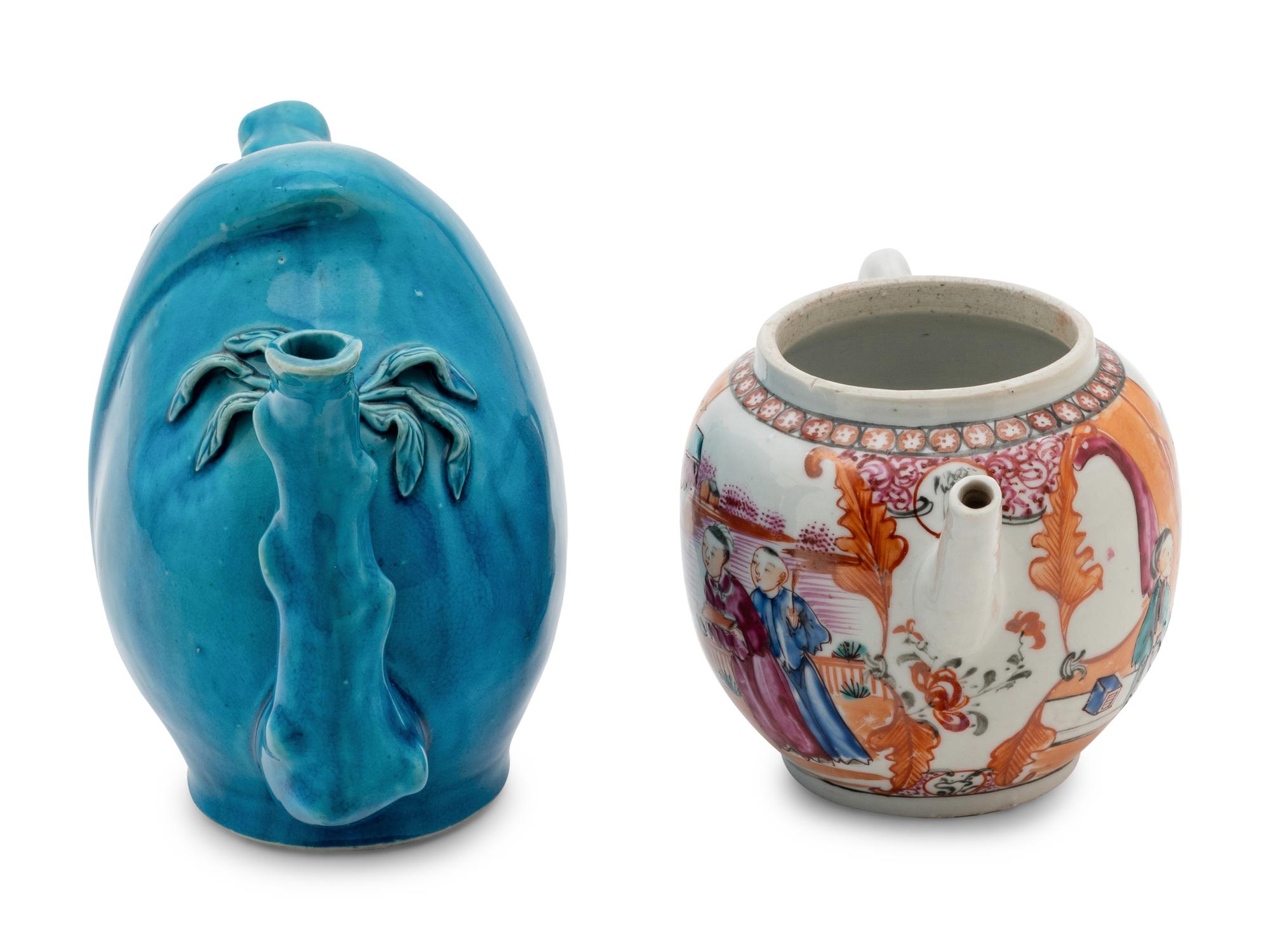 Two Chinese Porcelain Teapots