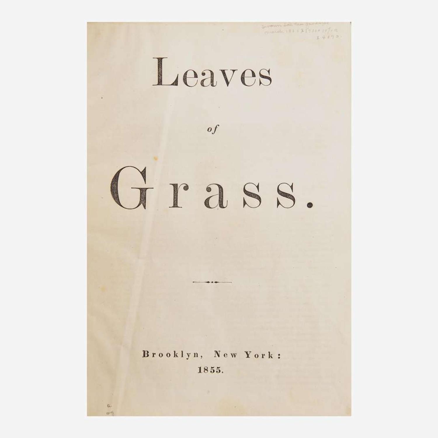 [Literature] (Whitman, Walt) Leaves of Grass