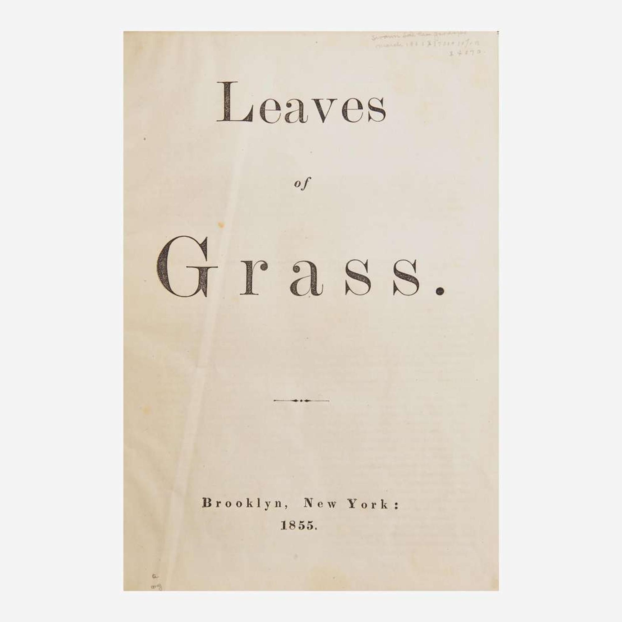 [Literature] (Whitman, Walt) Leaves of Grass