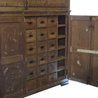 A Painted Candle Cabinet 79" W x 34" D x 109" H — Italy, 18th Century