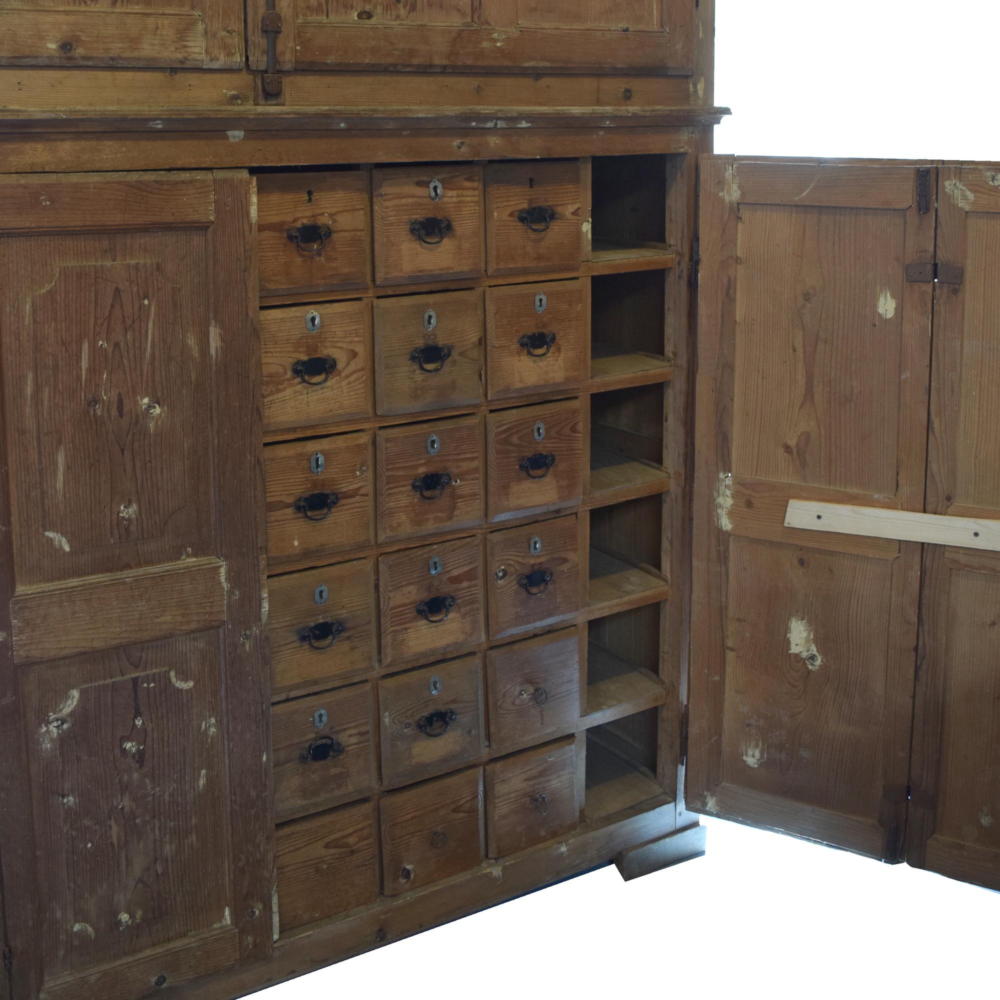 A Painted Candle Cabinet 79" W x 34" D x 109" H — Italy, 18th Century