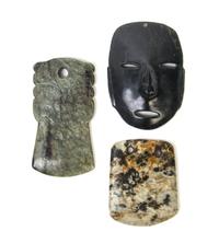 A Group of Three Jade Articles Length of first 5 1/2 inches.