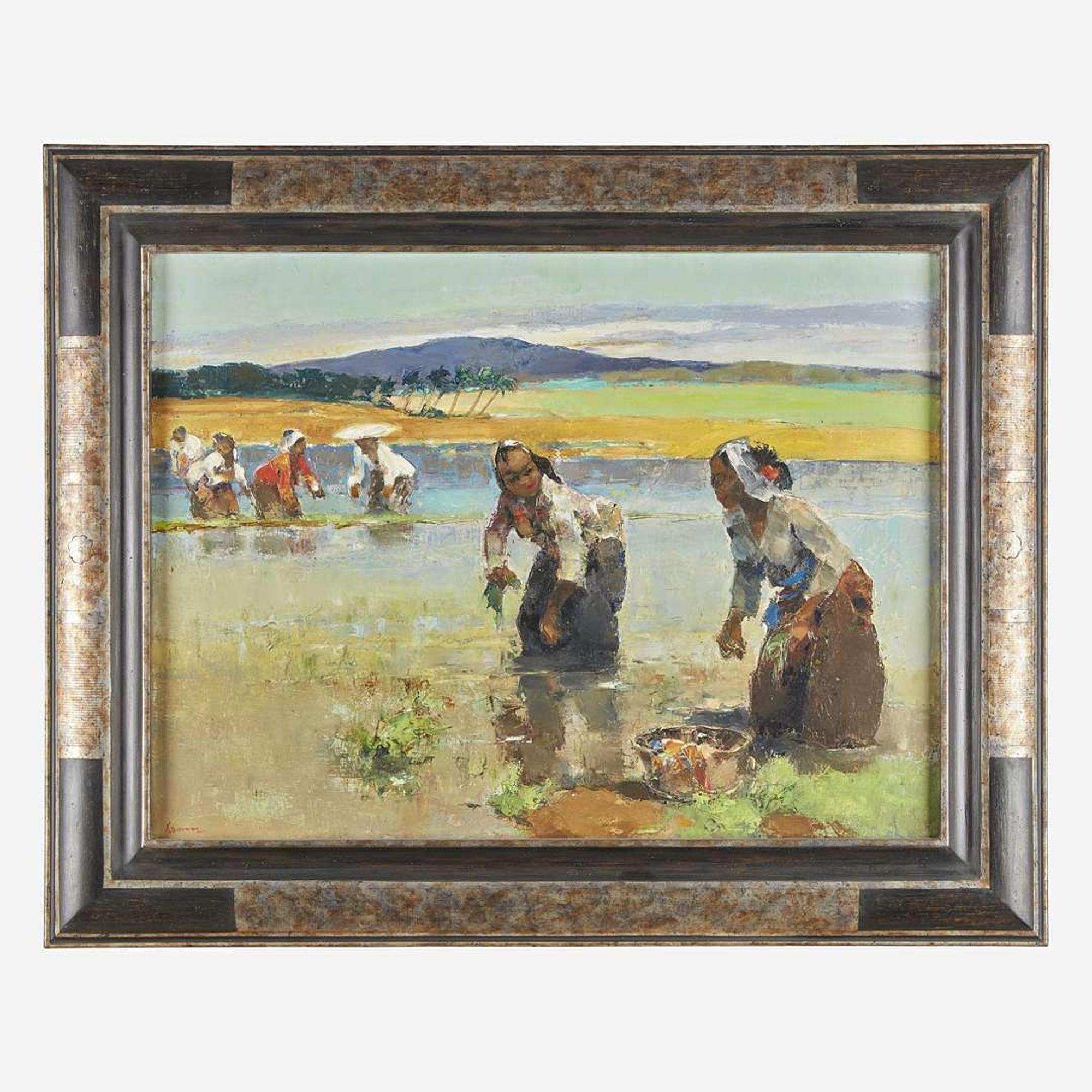 Gerard Adolfs (Dutch, 1898–1968) Figures in the Rice Paddies