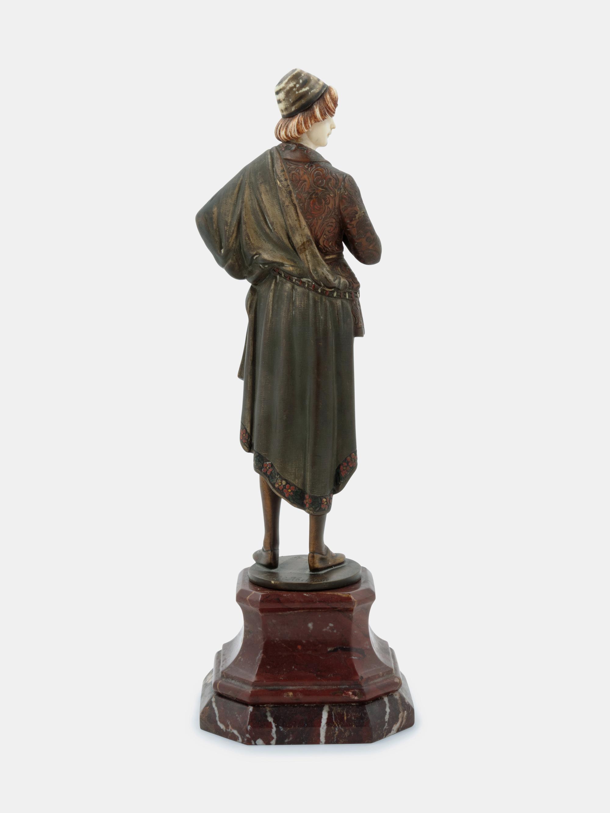 Figural Sculpture of a Man in Renaissance Costume