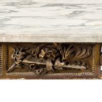 A Louis XVI Style Giltwood and Breccia Capraia Marble-Top Center Table