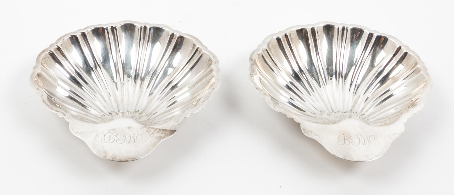 A Pair of American Silver Bowls, , each of shell form