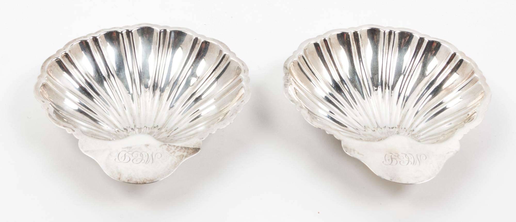 A Pair of American Silver Bowls, , each of shell form