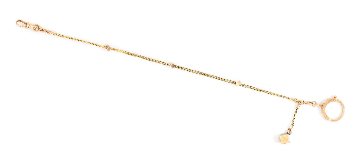 An Antique Rose Gold Watch Fob/Bracelet, 4.00 dwts.