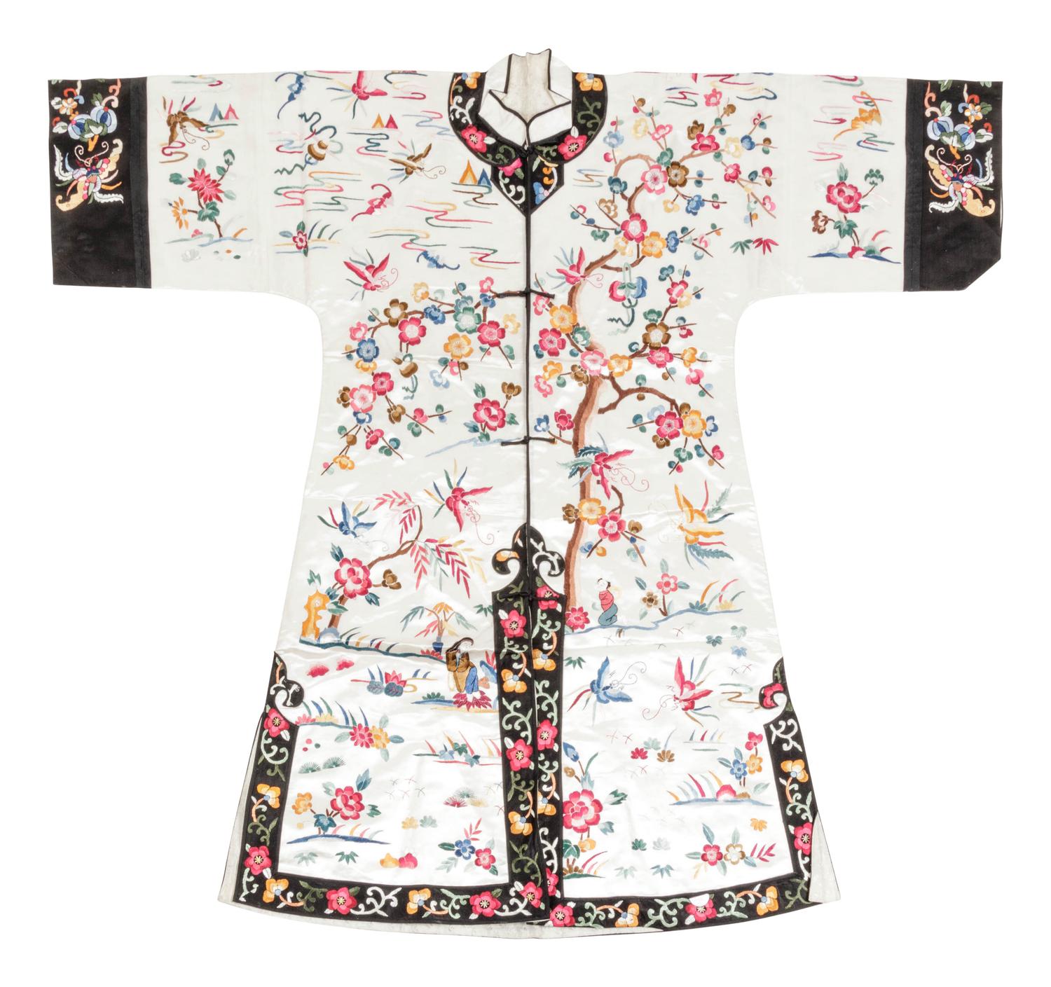 Three Chinese Embroidered Silk Ladies' Jackets