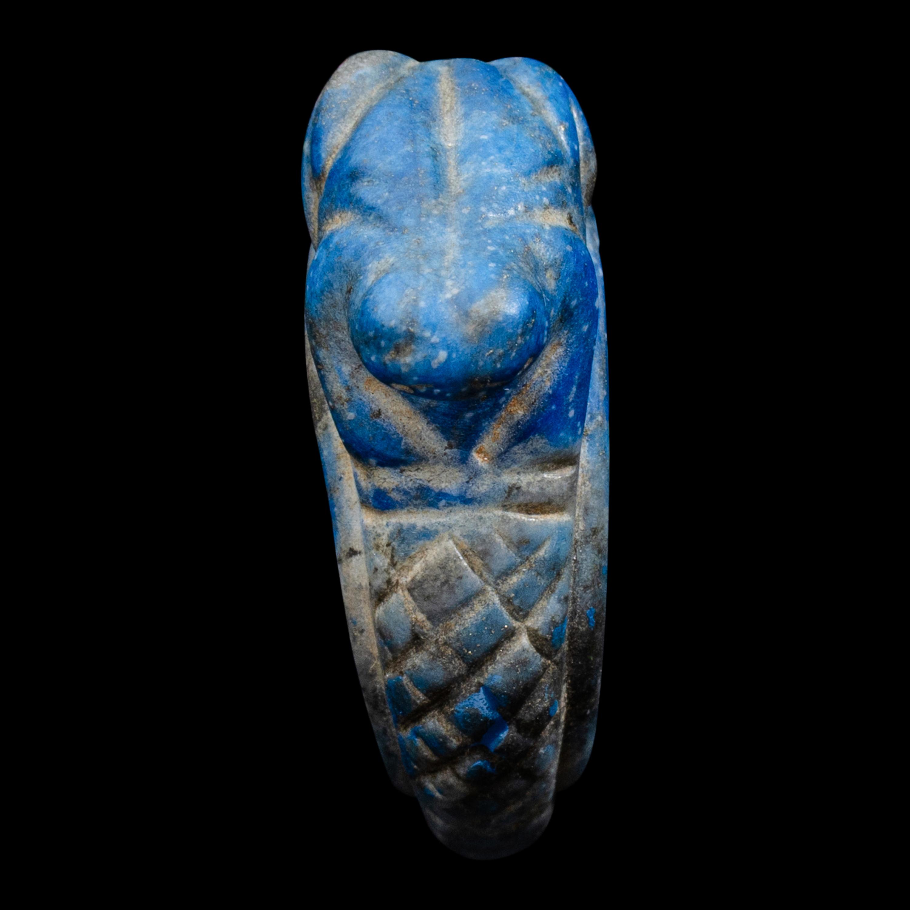An Egyptian Lapis Lazuli Frog Ring
