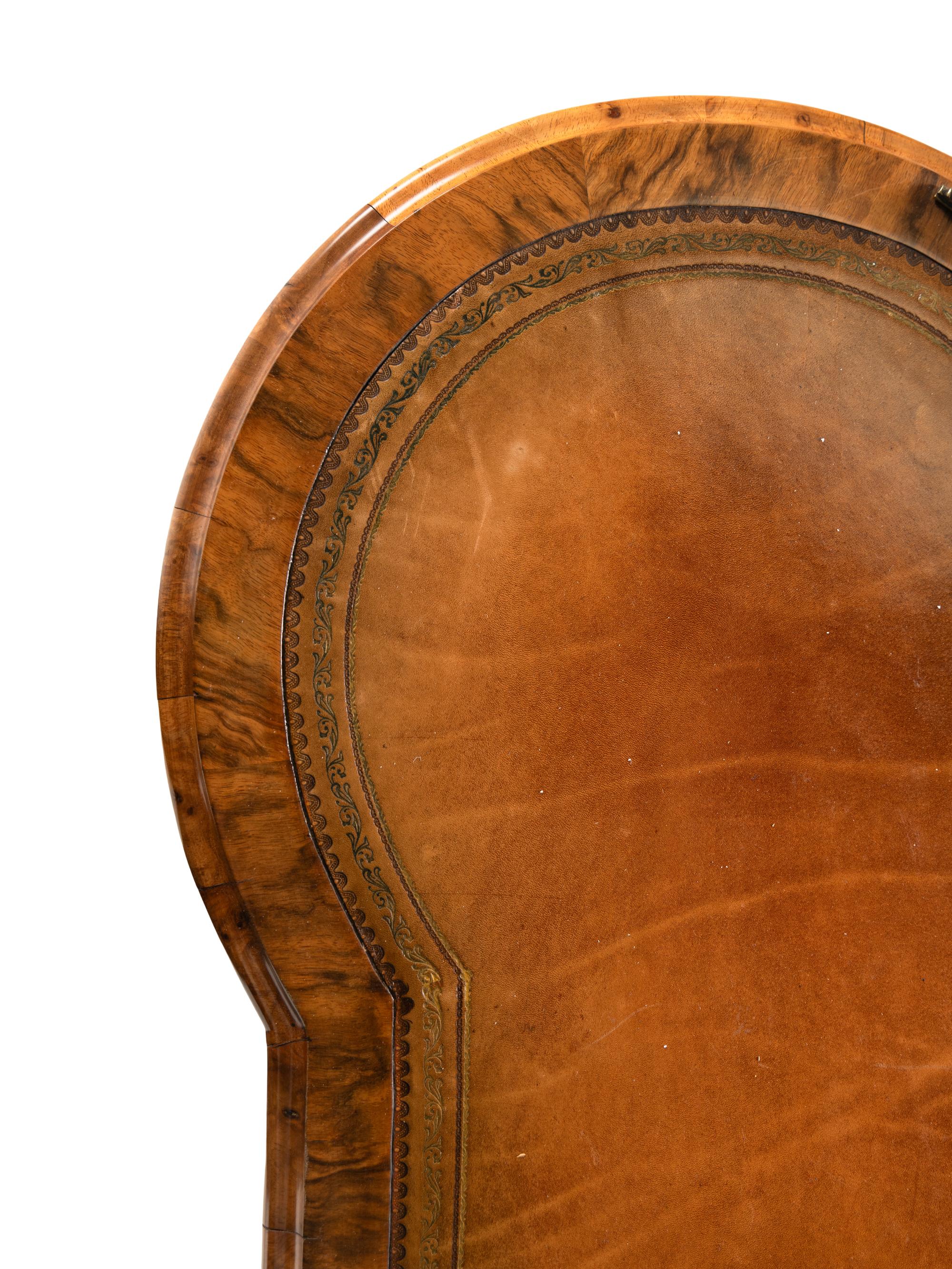 A William IV Walnut Kidney-Shaped Writing Desk