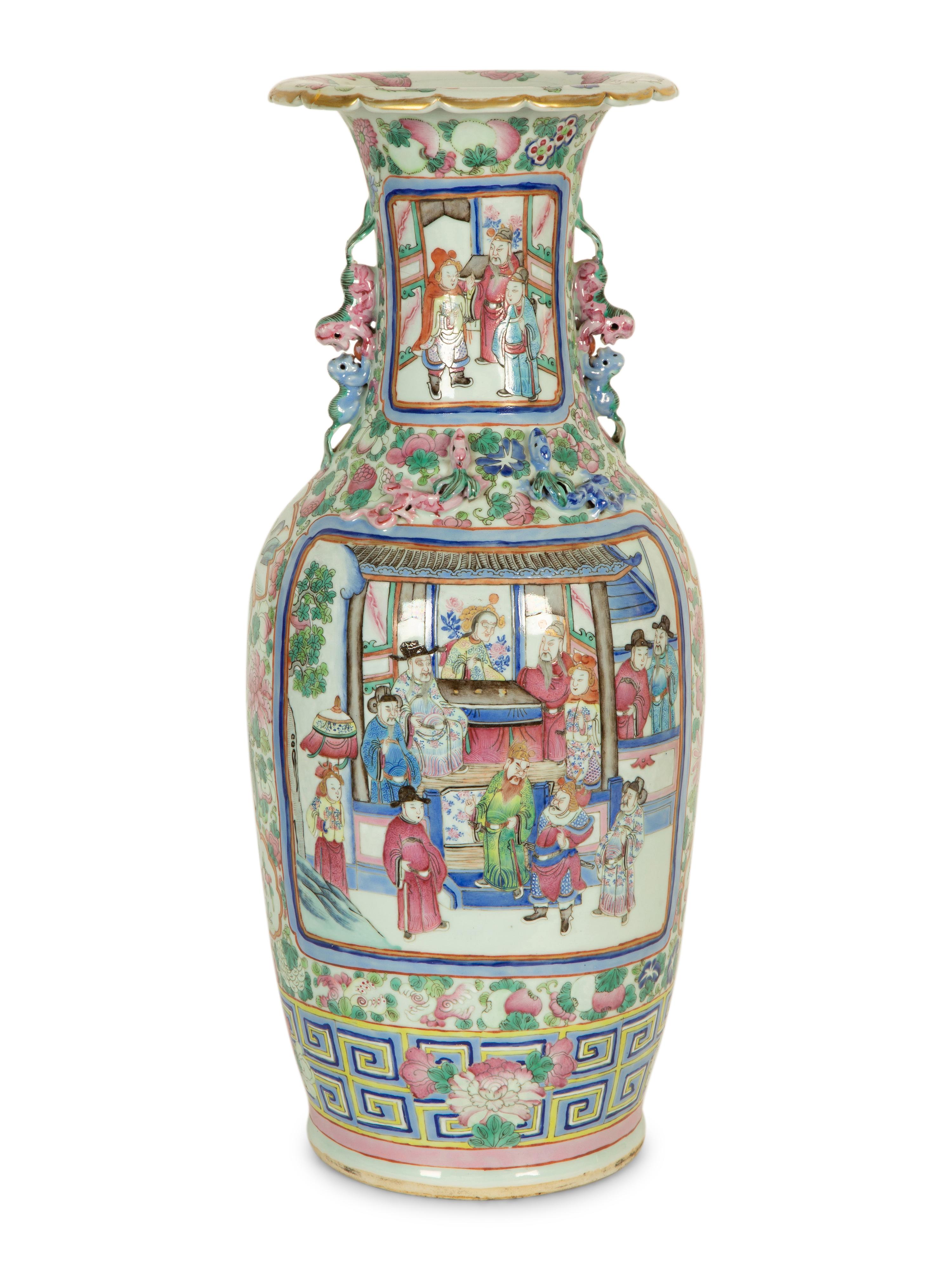 A Large Chinese Famille Rose Porcelain Vase