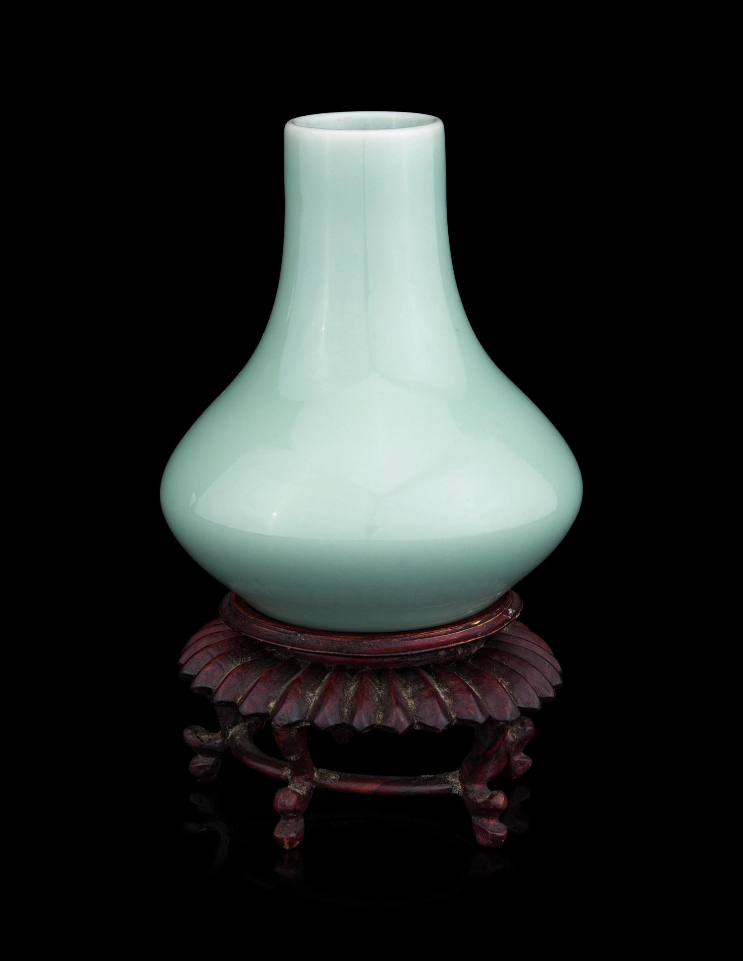 A Chinese Celadon Glazed Porcelain Vase