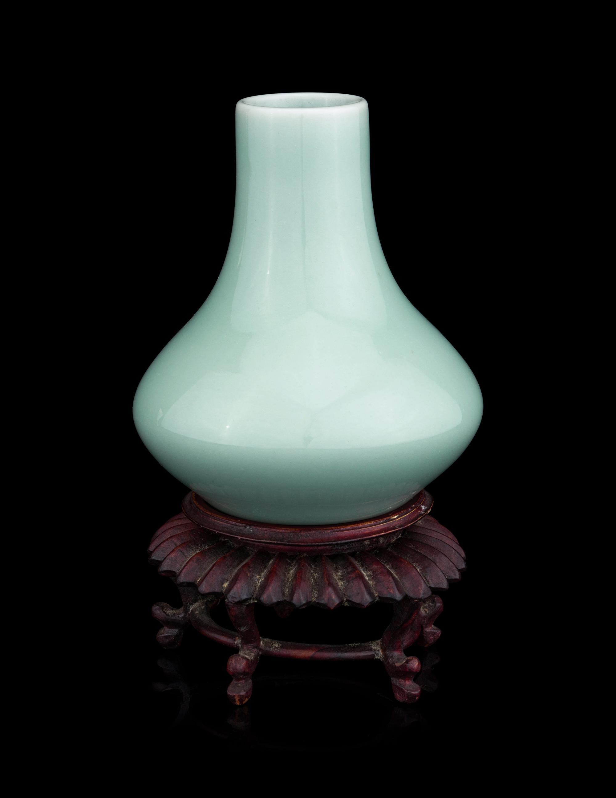 A Chinese Celadon Glazed Porcelain Vase
