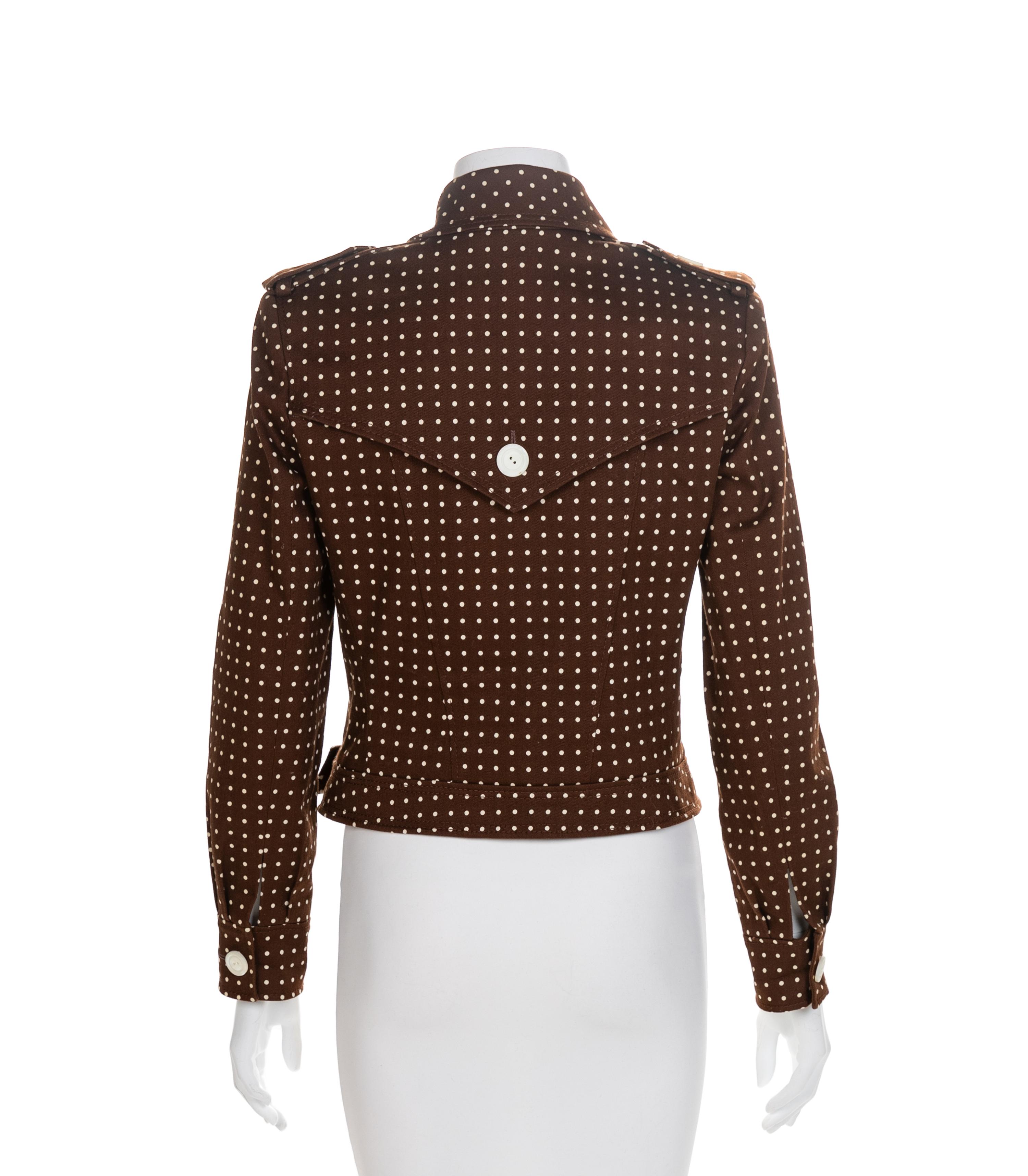 Valentino Brown with White Polka Dot Jacket, 1980-90s