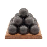 Stacked Display of 14 2.4" Excavated Iron Round Balls, Possibly from a Stand of Grape
