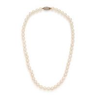 Van Cleef & Arpels, Cultured Pearl, Diamond, and Yellow Gold Necklace