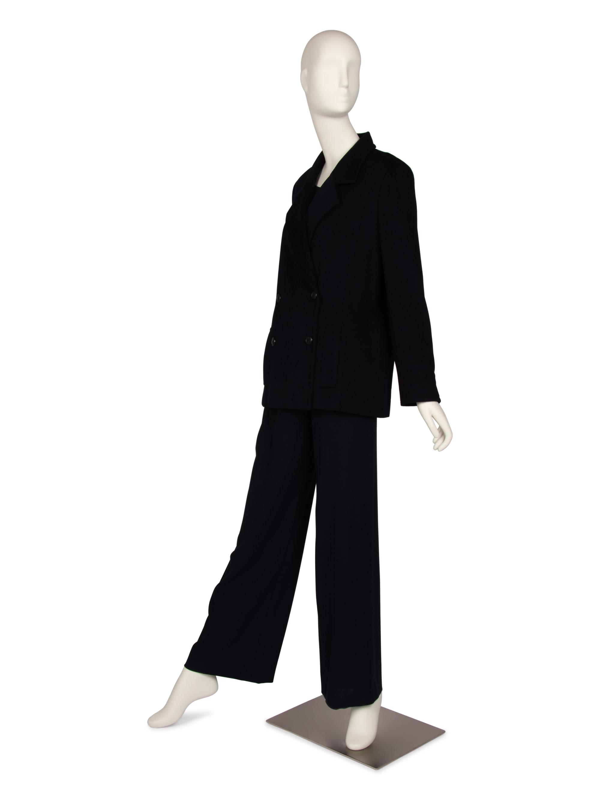 Chanel Navy Three-Piece Ensemble and Pea Coat, 1998-1999