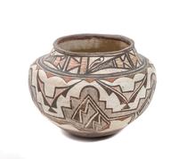 Zuni Polychrome Olla Height 8 3/4 x diameter 10 1/2 inches — Circa 1900