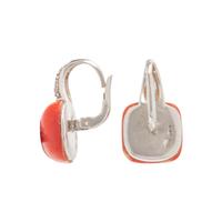 WHITE GOLD, CORAL AND DIAMOND SET