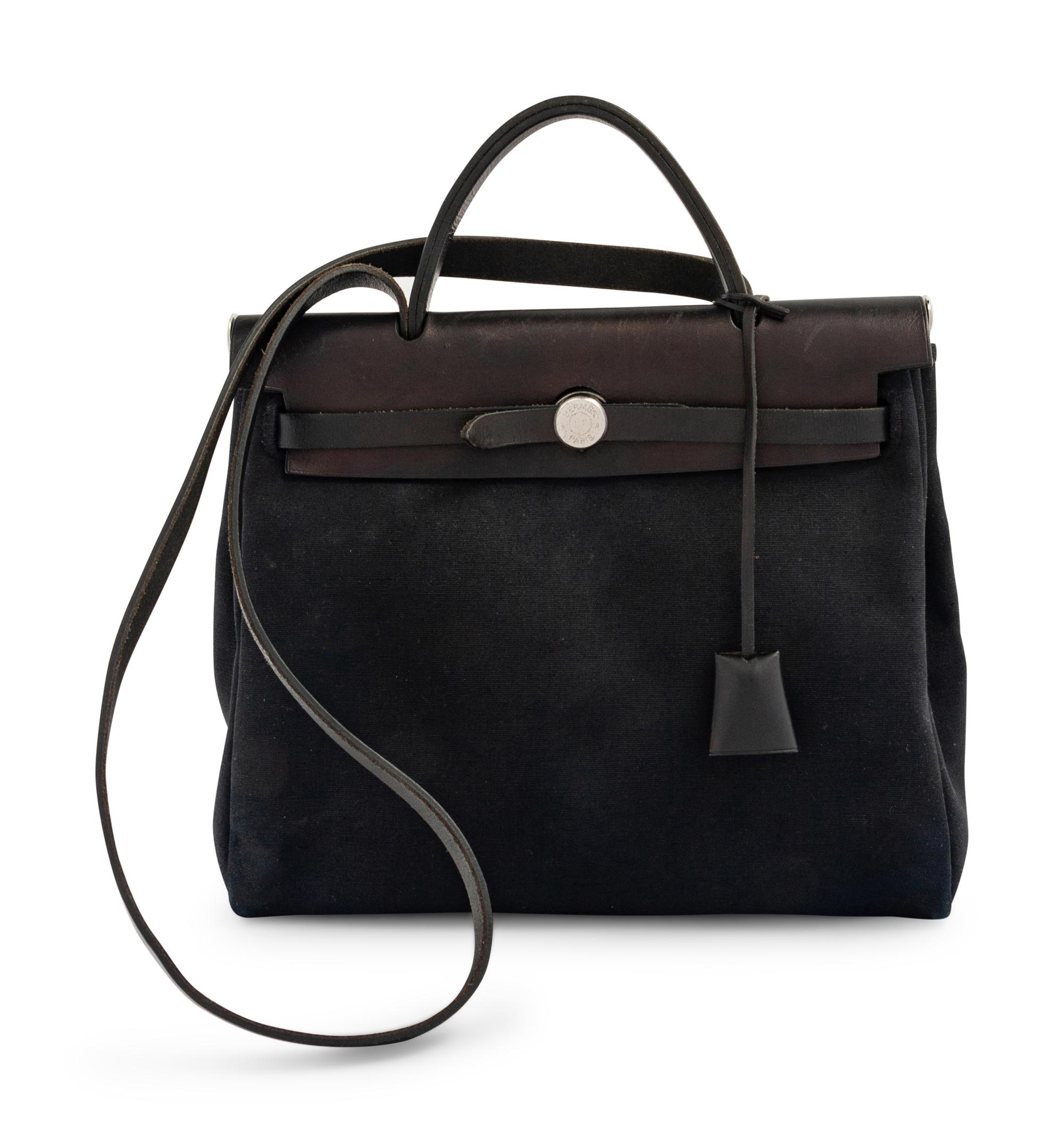 Hermès Leather and Canvas Herbag, 2000