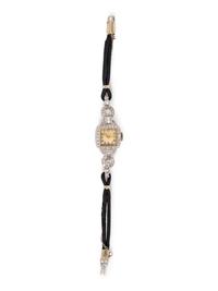 A Platinum and Diamond Wristwatch, Hamilton,