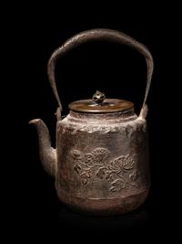Two Japanese Cast Iron Teapots, Tetsubin