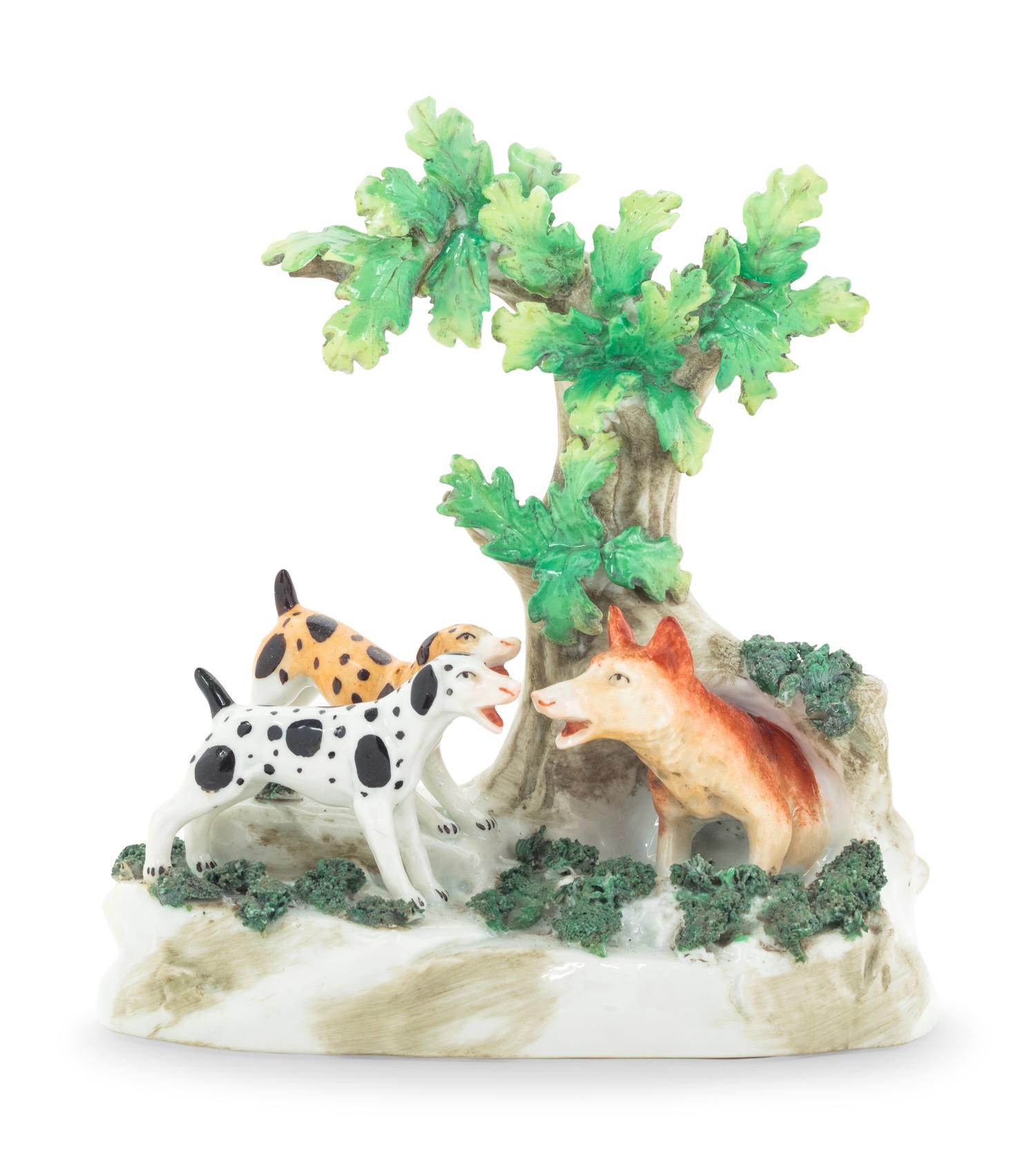 A Chelsea Porcelain Bocage Group
