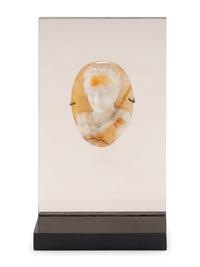 A Variegated Agate Relief of an Emperor
