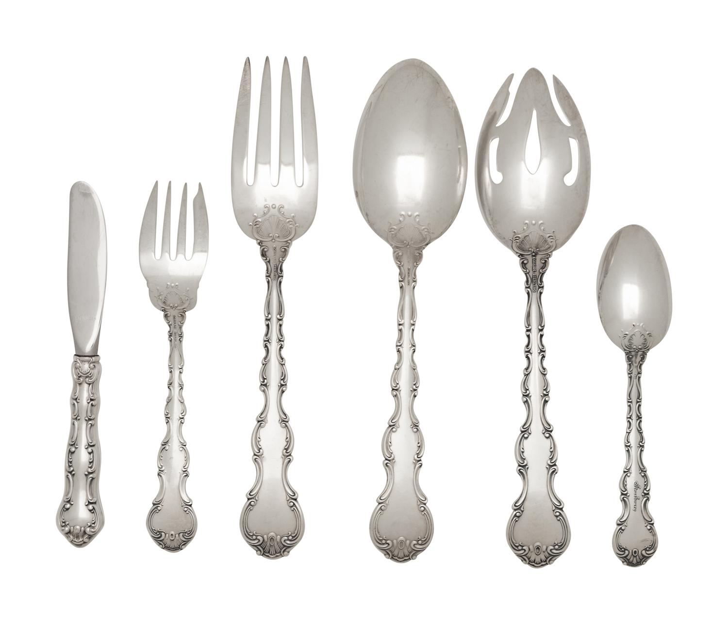 An American Silver Flatware Service