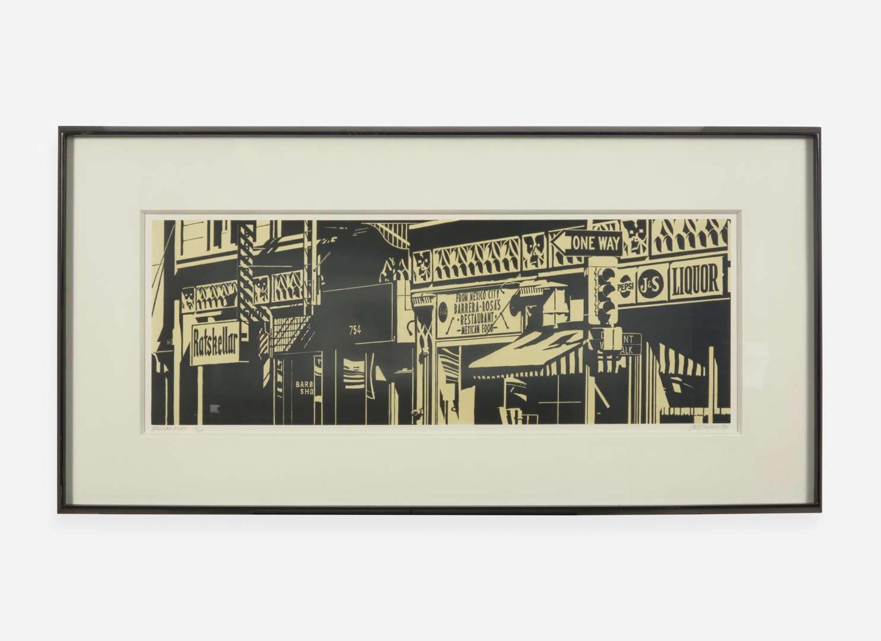 Robert Cottingham (American, b. 1935), Barrera-Rosa’s (a Suite of Three Works)