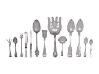 A Large Collection of American Silver Flatware Articles