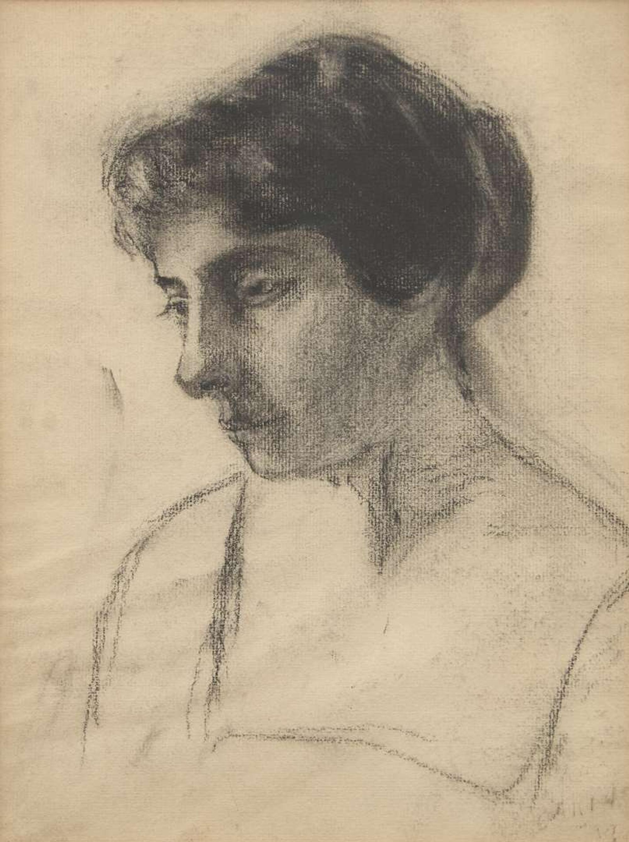 Attributed to Thomas Eakins (American, 1844-1916) - Woman's Head