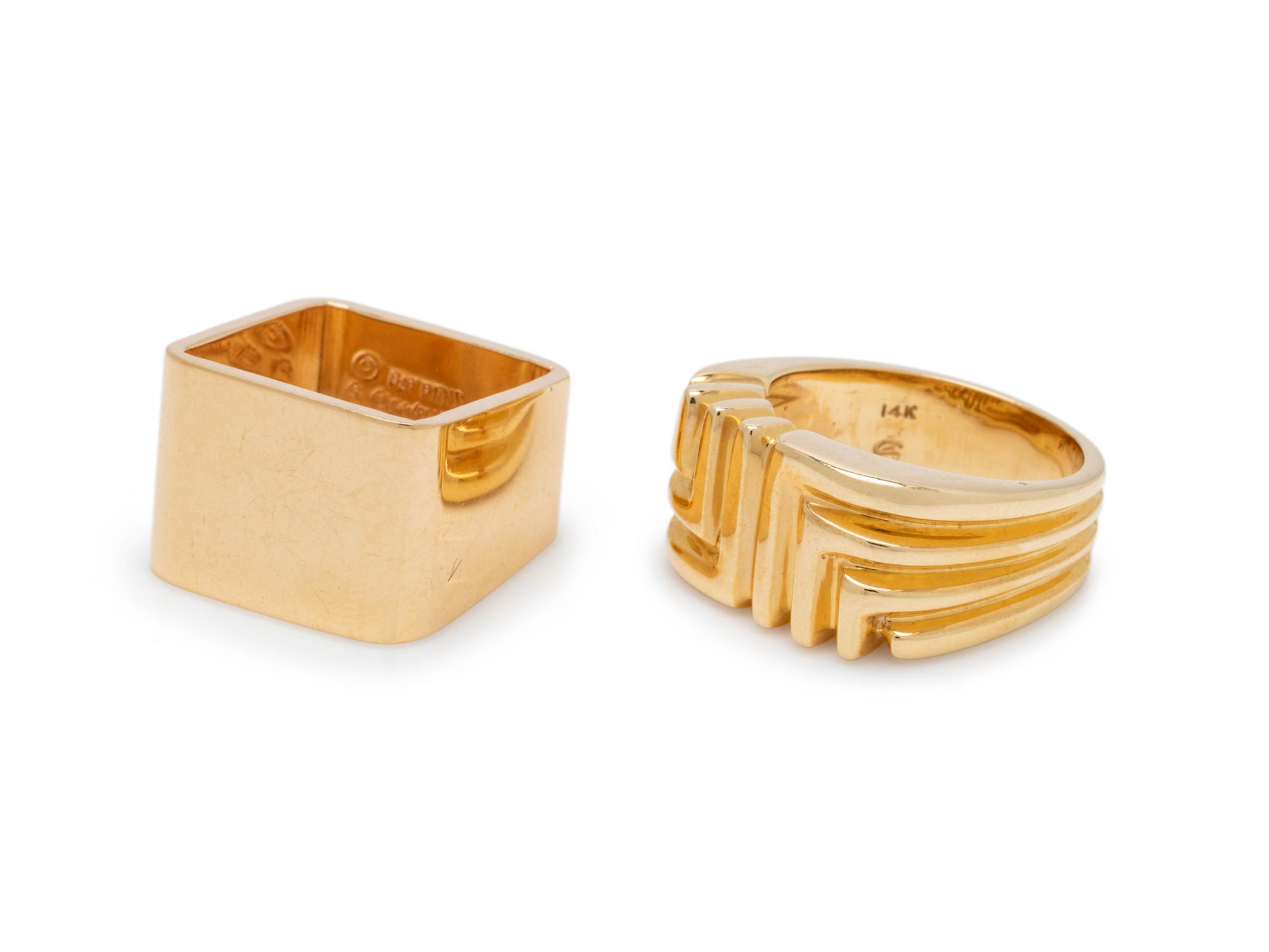 COLLECTION OF YELLOW GOLD RINGS