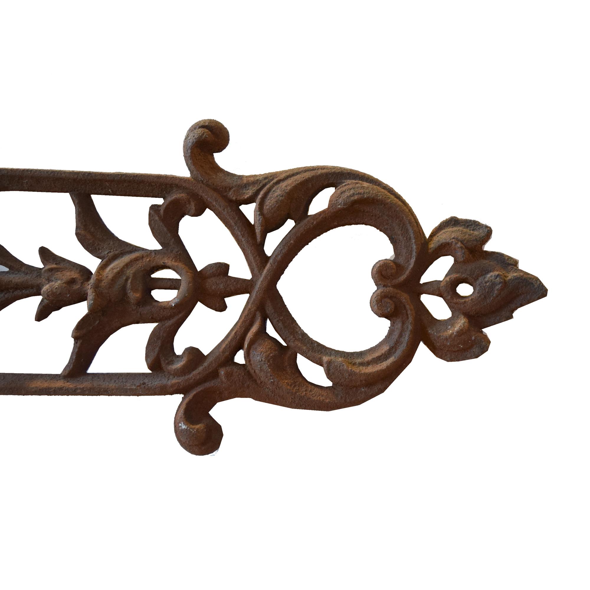 A Cast Iron Crucifix 37" W x 2" D x 63" H — France, 20th Century